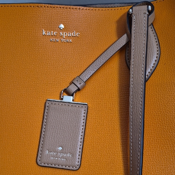 Kate Spade Vibrant Orange and Cream Tote - Picture 6 of 11